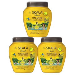SKALA Maracuja Passion Fruit , Silicone, Sulfate & Paraben Free Brazilian Moisturizing & Nourishing Formula for Curls 3 Pack