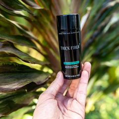THICK FIBER Hair Building Fibers for Thinning Hair & Bald Spots (BLACK, Pack of 2) - 25g Bottle - Conceals Hair Loss in Seconds - Hair Fiber concealer for Men & Women