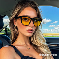 KANASTAL Polarized Sunglasses for Women, Classic Square Mens Sun Glasses, Lightweight Shades for Womens Outdoor 100% UV400 Protection Driving Fishing Golf Outdoor Activities