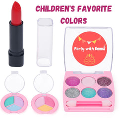 Kids Makeup Kit for Girl Real Washable Makeup Kit for Little Girls over 8 Year Old Girls Makeup Set with Cute Princess Cosmetic Purse Girls Pretend Play Toy Toys for Little Girls (Mermaid Box)