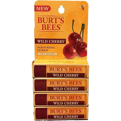Burt's Bees Wild Cherry Moisturizing Lip Balm 0.15 oz 4 Pack