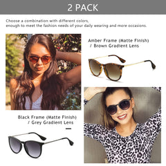 SUNGAIT Vintage Round Sunglasses for Women Men Classic Retro Designer Style