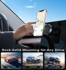 REOKILY Strong Magnetic Car Phone Holder for MagSafe, Ultra Vacuum Suction Cup Phone Mount 360° Cell Phone Holders for Your Car Accessories for iPhone 16 15 14 13 12 Android