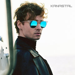 KANASTAL Polarized Horn Rimmed Sunglasses for Men and Women, Classic Half Frame Sun Glasses, Semi Rimless Shades for Womens 100% UV400 Protection Driving
