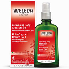 Weleda Awakening Pomegranate Body & Beauty Oil, 3.4 fl oz, Botanically Rich Body & Beauty Oil with Pomegranate, Jojoba & Sesame Seed Oils