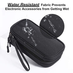 Bevegekos Travel Tech Kit, Universal Carrying Organizer Case Bag for Small Electronics and Accessories, Waterproof (Black)