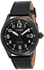 Citizen Mens Solar Powered Watch, Analog Display And Leather Strap - BM6835-23E