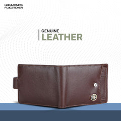 Hammonds Flycatcher RFID Protected Brown Nappa Leather Wallet for Men|5 Card Slots| 1 Coin Pocket|2 Hidden Compartment|2 Currency Slots|1 ID Slot|with Easy Access Card Container