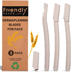 Friendly Razor Dermaplaning Blades for Face | Face Blades for Women | Face for Women Dermaplaning | Facial Hair Remover for Women | Face for Women | Removes Peach Fuzz & Exfoliates Skin | Dermaplane