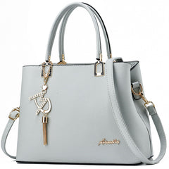 Womens Purses and Handbags Shoulder Bags Ladies Designer Top Handle Satchel Tote Bag - Liz Light Gray