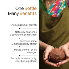 SOULFLOWER ORGANIC COCONUT OIL FOR HAIR, MOISTURIZE DRY SKIN, ANTI FRIZZ, 100% PURE, NATURAL, COLDPRESSED, ECOCERT COSMOS CERTIFIED, 6.77 FL OZ, FREE APPLICATOR