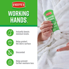 O'Keeffe's Working Hands, 80ml Tubes (2 Pack) - Hand Cream for Extremely Dry, Cracked Hands | Instantly Boosts Moisture Levels, Creates a Protective Layer & Prevents Moisture Loss