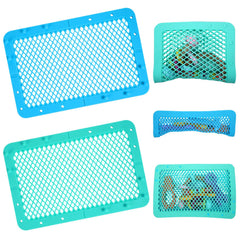 Maxcheck Silicone Dishwasher Bag 11.8" x 7.9" Large Dishwasher Holder for Baby Bottles Storage Bag for Small Items Bottle Nipples Breast Pump Accessories Pacifier Toy Parts, Blue, Green