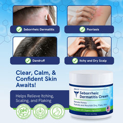 pHat 5.5 Seborrheic Dermatitis Cream with Manuka Honey, Coconut Oil and Aloe Vera