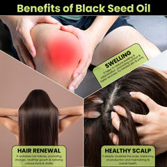 Drsous Ca Organic Black Seed Oil 100ml | 100% Pure Cold Pressed Black Cumin Seed Natural and Essential Oil for Hair Growth and Skin care | Glass Bottle, Made in Palestine