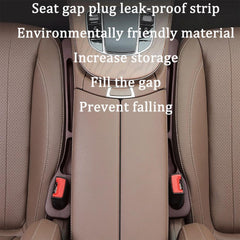 Car Seat Gap Filler Organizer, 2024 Car Gap Filler Organizer, Car Side Seat Gap Filler, Vehicle-Mounted Gap Leak-Proof Filling Strip, Universal Car Seat Gap Filler for Car SUV Truck (Black, 1 Pair)