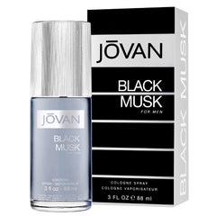 JOVAN Black Musk Eau De Cologne Spray For Men, 88 ml