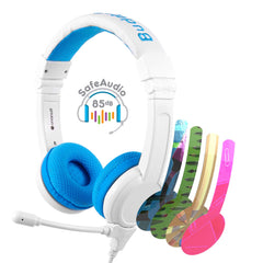 ONANOFF Kid's Volume-Safe Audio Foldable Headset (Blue, 3.5mm Jack)