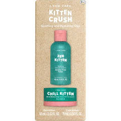 I Dew Care Travel Skincare Set Kitten Crush With Centella Asiatica, Prickly Pear, Aloe Vera, Heartleaf Extract, Hydrating, Facial Toner, and Moisturizer for Blemished Skin,Gift Set, Spa Day