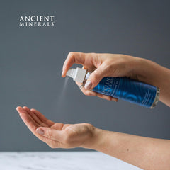 Ancient Minerals Magnesium Oil Spray 4 oz. -Pure Genuine Zechstein Magnesium Chloride Supplement - Best Topical Skin Application for Dermal Absorption
