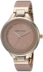 Anne Klein Women's AK/1408CRCR Premium Crystal Accented Cream Bangle Watch