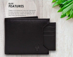 WildHorn Men WH1253 Travel Accessory- Bi-Fold Wallet - Black