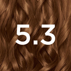 Garnier Nutrisse Permanent Hair Dye, Natural-looking, hair colour result, For All Hair Types, 5.3 Golden Brown