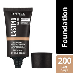 Rimmel Lasting Matte Foundation 200 Soft Beige 30ml