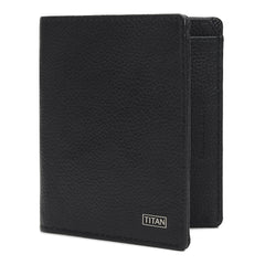 Titan Men Bifold Leather Wallet - Black