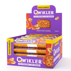 Snaq Fabriq Qwikler Chocolate Bar Peanut and Milk Caramel - 40g (Pack of 12)