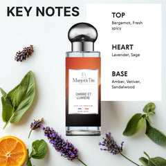Margot&Tita Perfume From France 30ml - Woody Eau de Parfum Ombre Et Lumière for Men - Spicy and Herbal Notes with Amber - Duality of Masculinity - Formula For Women