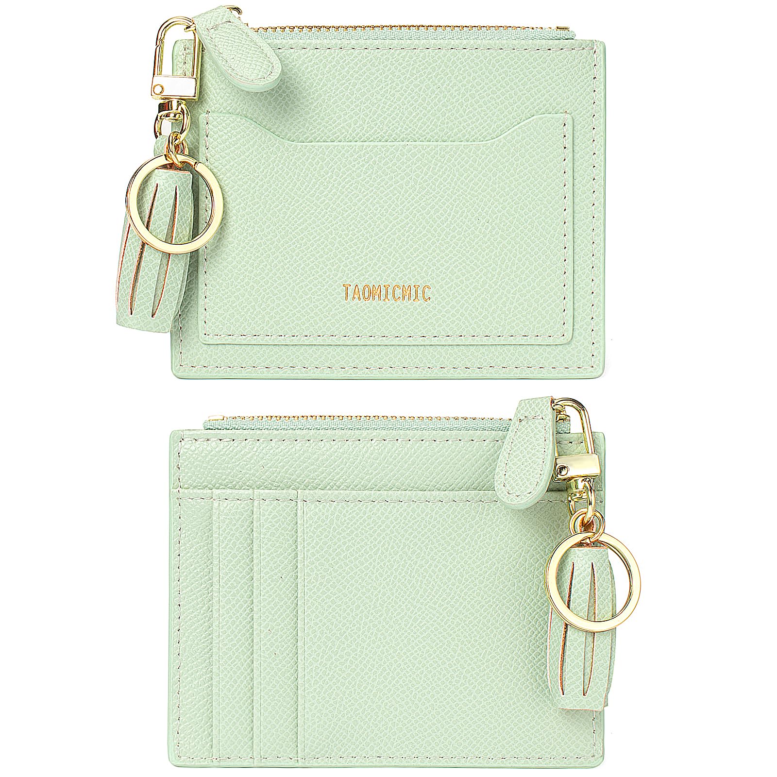 Minimalist Small Leather Card Holder Pocket Wallet Womens Coin Purse H