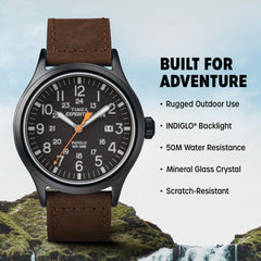 Timex Expedition Scout Nylon Strap Gents Watch - Brown/Black