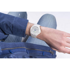 GUESS US Men's White Analog Watch