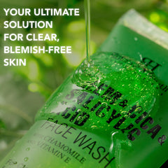 Botanic Hearth Neem, Cica & Salicylic Acid Cleanser Face Wash | Anti Acne Face Wash with Vitamin E & Chamomile | Removes excess oil & Clogged Pores | For Women & Men | Sulphate & Paraben Free | 100ml