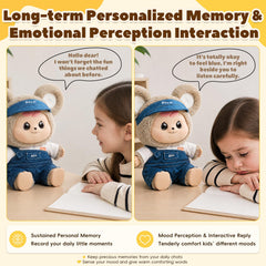 bubbotparty Interactive AI Toys for Kids, Talking AI Companion Smart Stuffed Animal Plush Toy,11.8 Inches Emotional Comfort Toy with Memory, No App Needed,WiFi Connected, Gifts for Boys Girls Teens