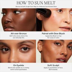 Saie Sun Melt Natural Cream Bronzer - Light Bronze - for Fair to Light Skin with Cool or Neutral Undertones
