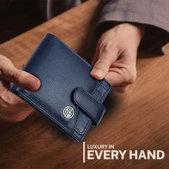 Hammonds Flycatcher Genuine Leather Wallets for Men, RoyalBlue|RFID Protected Leather Wallet for Men|Mens Wallet with 5Card Slots, Easy Access CardContainer|Gift for Valentine Day,Fathers Day,Birthday