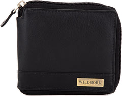 WildHorn WH558 Black Men's Leather Wallet