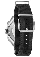 Bulova Men's Archive Series Lunar Pilot 6-Hand Chronograph High Performance Quartz Stainless Steel, Black NATO Strap and Sapphire Crystal Style: 96A225 - Black