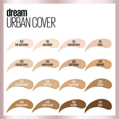 Maybelline Dream Urban Cover Flawless Coverage Foundation Makeup SPF 50 - Soft Tan