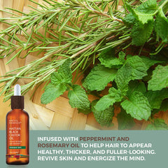 KREYÒL ESSENCE - Rosemary Peppermint Haitian Black Castor Oil for Skin and Hair, 2 Oz Glass Bottle - Rosemary Oil, Organic, hexane Free, Natural Humectant, Hair Growth.
