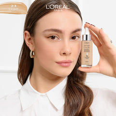 L’Oréal Paris True Match Tinted Serum Foundation, 1% Hyaluronic Acid, Hydrating Formula, Replumps Skin in 1 Hour for a Natural Glowing Finish, 30ml, Shade 2-3 Light