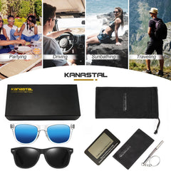 KANASTAL Polarized Sunglasses Men, Fashion Square Sun Glasses Women, Classic Shades for Womens, Driving Fishing Outdoor 100% UV400 Protection