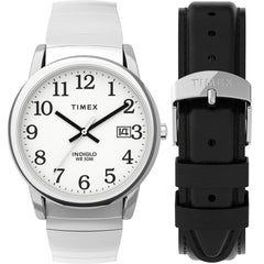 Timex Easy Reader Date Expansion Band Watch - Silver-Tone/Silver-Tone/White/D/35mm