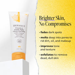 Derma E Vitamin C Gentle Daily Cleansing Golden Turmeric Paste, 113 G
