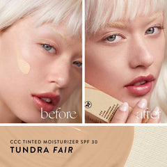 Honest Beauty CCC Clean Corrective with Vitamin C Tinted Moisturizer | Mineral SPF 30 | Vegan + Cruelty Free | Tundra Light, 1 fl oz