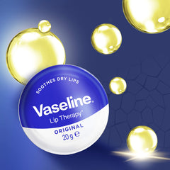 Vaseline Lip Therapy Petroleum Jelly Original for Men - 0.7 oz Lip Balm