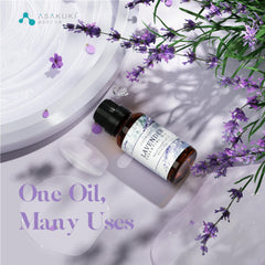 ASAKUKI Lavender Essential Oils 30ml, 100% Natural Therapeutic Grade, Aromatherapy Oil for Better Sleep, Health Care, Relaxation, Ideal for Diffuser & Humidifier