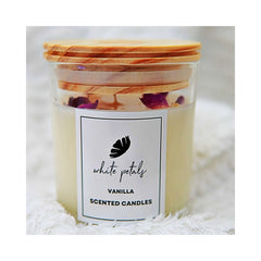 Whitepetals Candles | Vanilla Scented Candle - 100% Pure Soy Wax | Scented Candles All Naturals | Eco Friendly, Aromatherapy, Home Decor, Luxury Candles, Gifts, Relaxing Scents